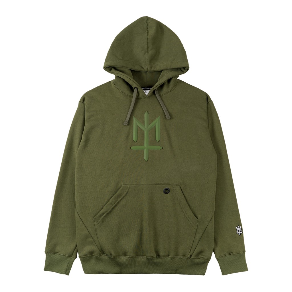 MATERNAL DISASTER GREVEL DRAK GREEN PULL OVER HOODIE