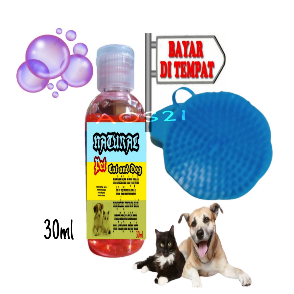 paket grooming lengkap hewan anjing kucing shampoo natural 30ml dan sisr bulat anti kutu bakteri