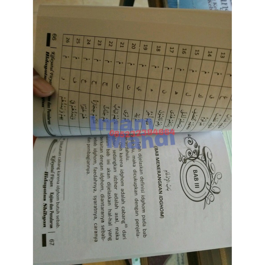 KITAB ASLI KIFAYATUL FITYAN TERJEMAH DAN PENALARAN HIDAYATUS SIBYAN STANDART TAJWID DENGAN PERAGA