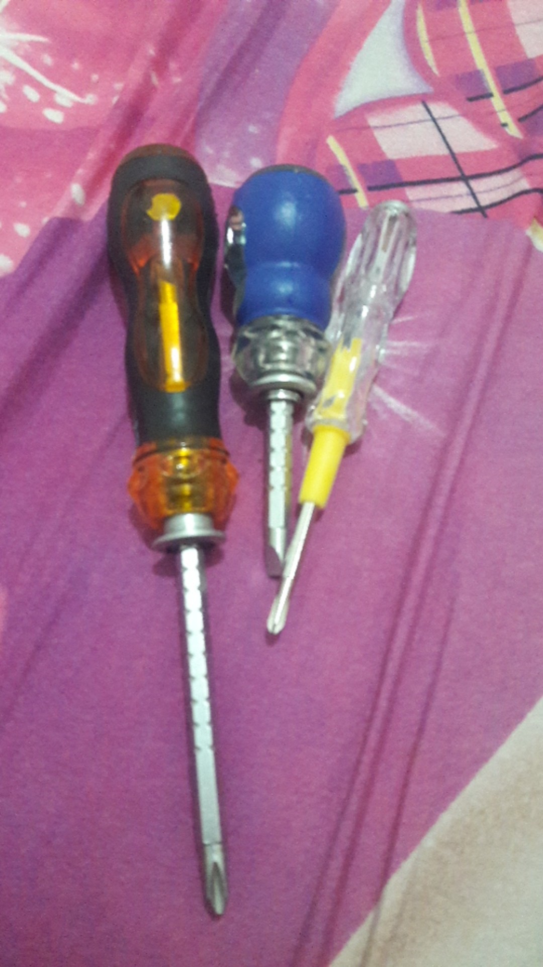 Obeng Bolak Balik Cebol Bening, Obeng Min Plus Pendek Dengan Magnet