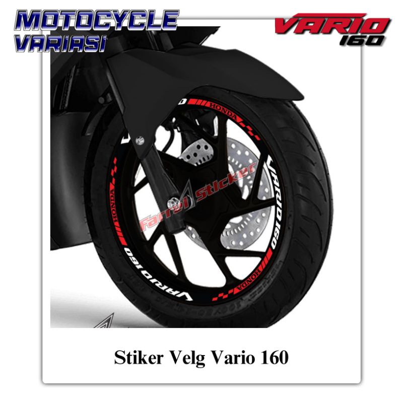 Stiker Velg Vario 160 Sticker Velk Vario 160 Depan Belakang