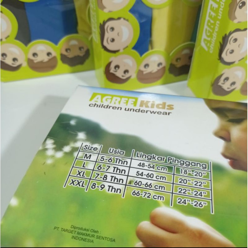 AGREE AK 014 celana dalam anak polos/CD agree anak/CD anak polos agree ak 014