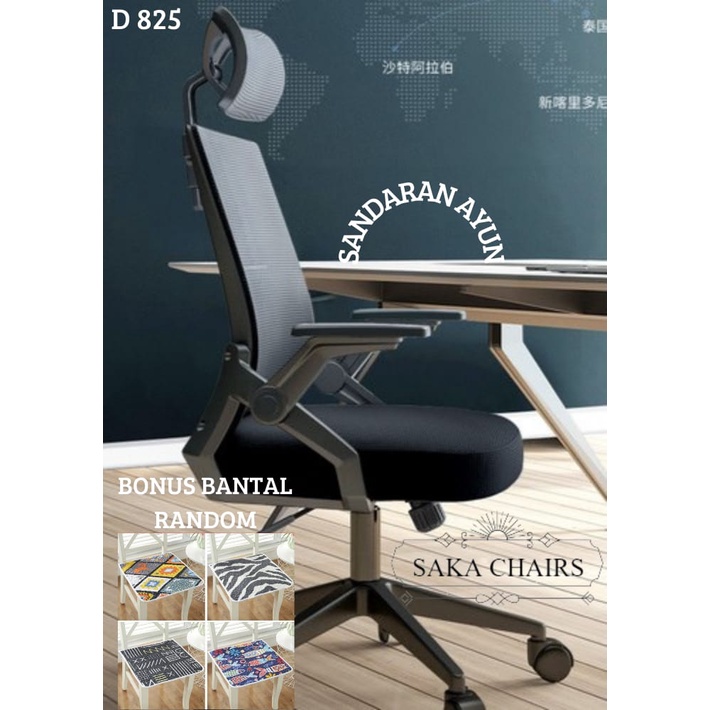 Kursi Kantor Kursi Staff-D825 Black Full