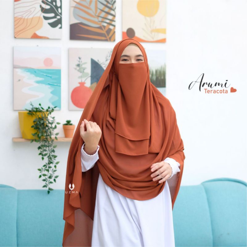 Arumi Instan Uzma Hijab / Pasmina Arumi Original uzma hijab (Pasmina Instan)