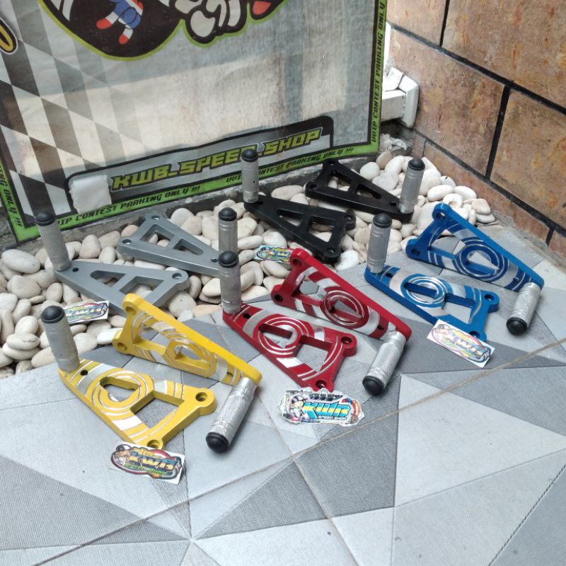 Underbone underbone footstep long milling matic drag race Mio Mio soul Mio j Mio sporty almunium FOOTSTEP UNDERBONE HEREX CB GL TIGER MIO LONG MILLING CUSTOM COAK ALMUNIUM BAHAN TEBAL 1 SET SEPASANG