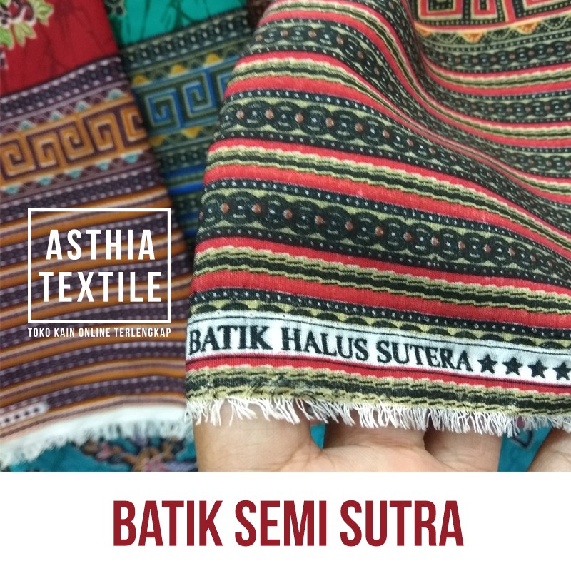 Batik Semi Sutra Elegan Kain Meteran Batik Semi Sutera Asli Terlengkap Shopee Indonesia