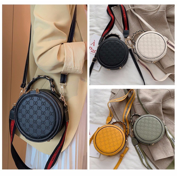 BJ1536 - BEIGE/BLACK/GREEN/KHAKI/YELLOW GD - TAS BULAT ROUNDBAG SLEMPANG TALI KULIT TAS WANITA FASHION IMPORT MODIS ELEGAN TERMURAH TERLARIS TERBARU BAGSTORE JAKARTA TAS BATAM GT1385 CR7024 B313474 DJ3051 BQ2496 EL536 ZC1910