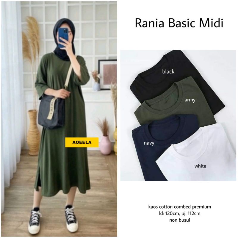 BAJU MIDI DRESS RANIA BASIC MIDI