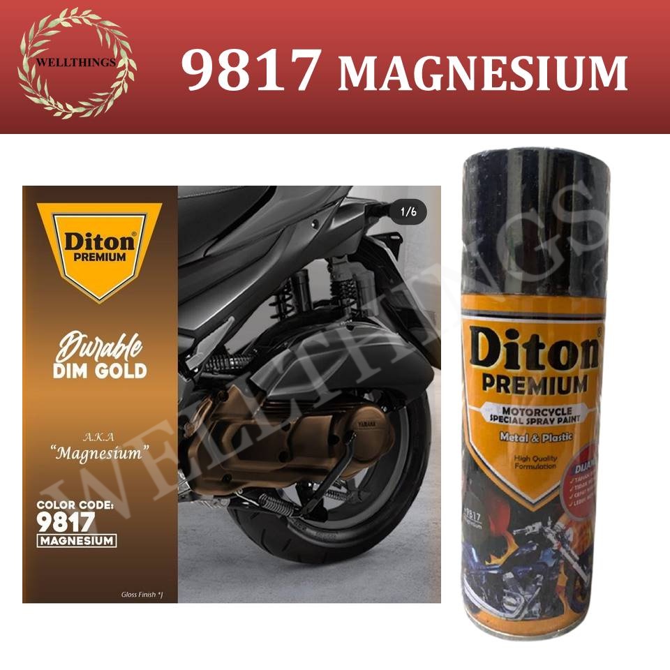 Cat Pilox Diton Premium MAGNESIUM 9817 400cc warna magnesium besi sepeda motor mobil helm mesin velg
