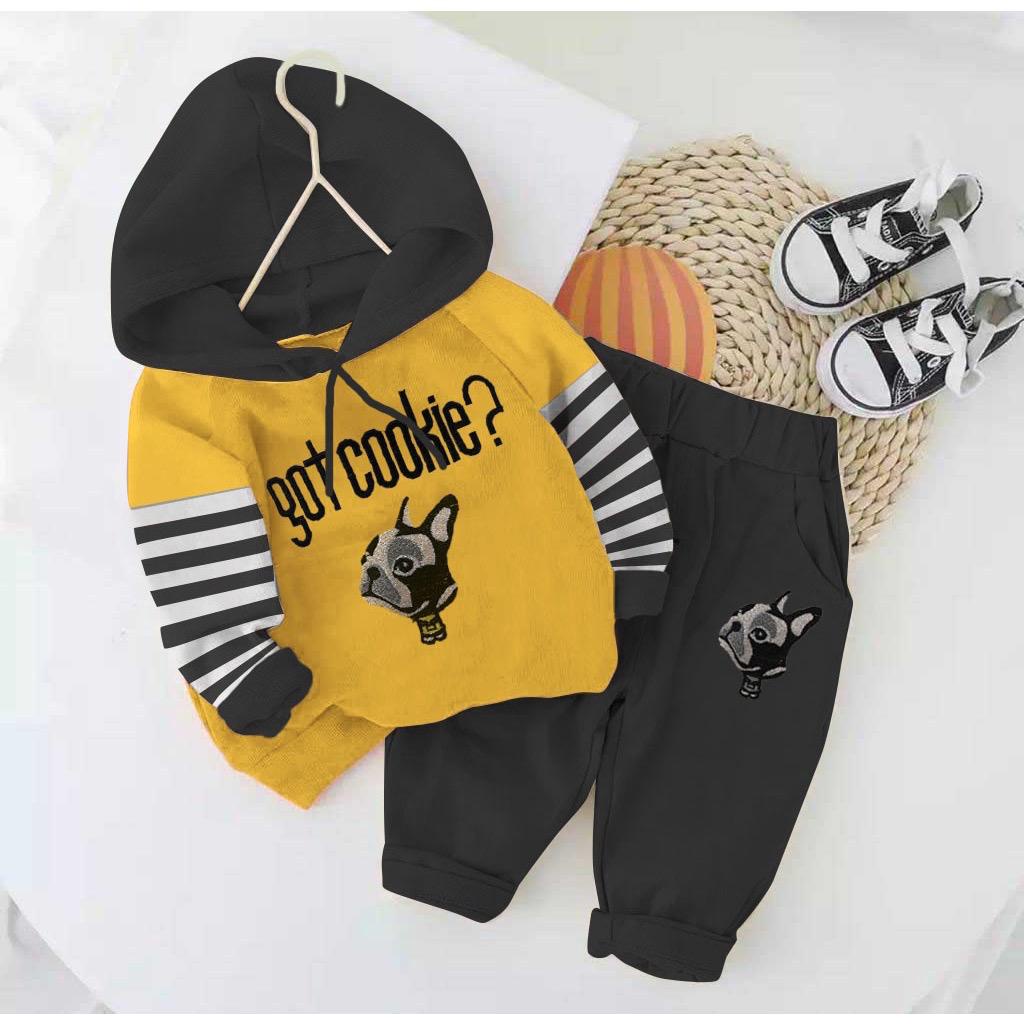 (PROMO - COD FREE ONGKIR) / HOODIE ANAK-ANAK USIA 1-5 TAHUN / SETELAN ANAKK MOTIF BINATANG GOT COOKIE UNTUK LAKILAKI DAN PEREMPUAN / BAJU SI KECIL BUAH HATI BAHAN FLEECE BABYTERRY / FASHION TERLARIS TERBARU 2022