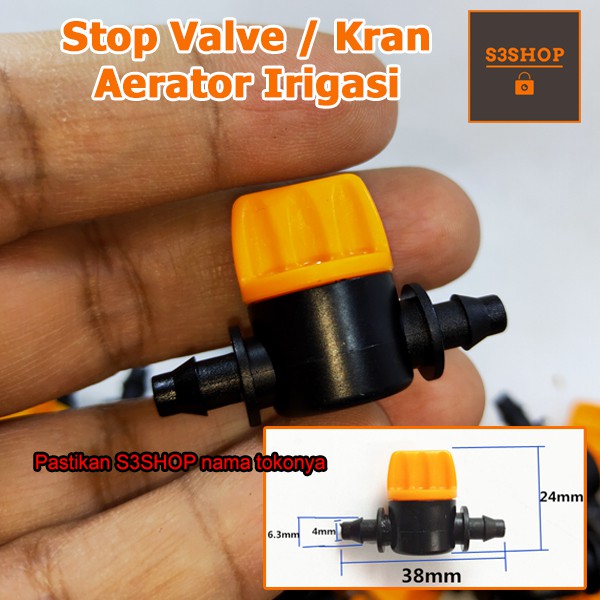 Mini Valve Stop Kran Selang 4mm 7mm Aerator Irigasi