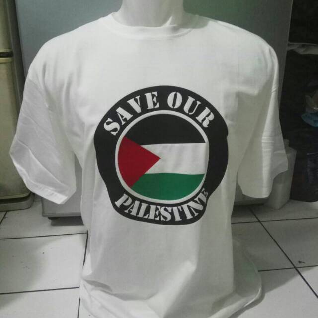 KAOS DISTRO TSHIRT SAVE PALESTINA T SHIRT PRIA TERLARIS