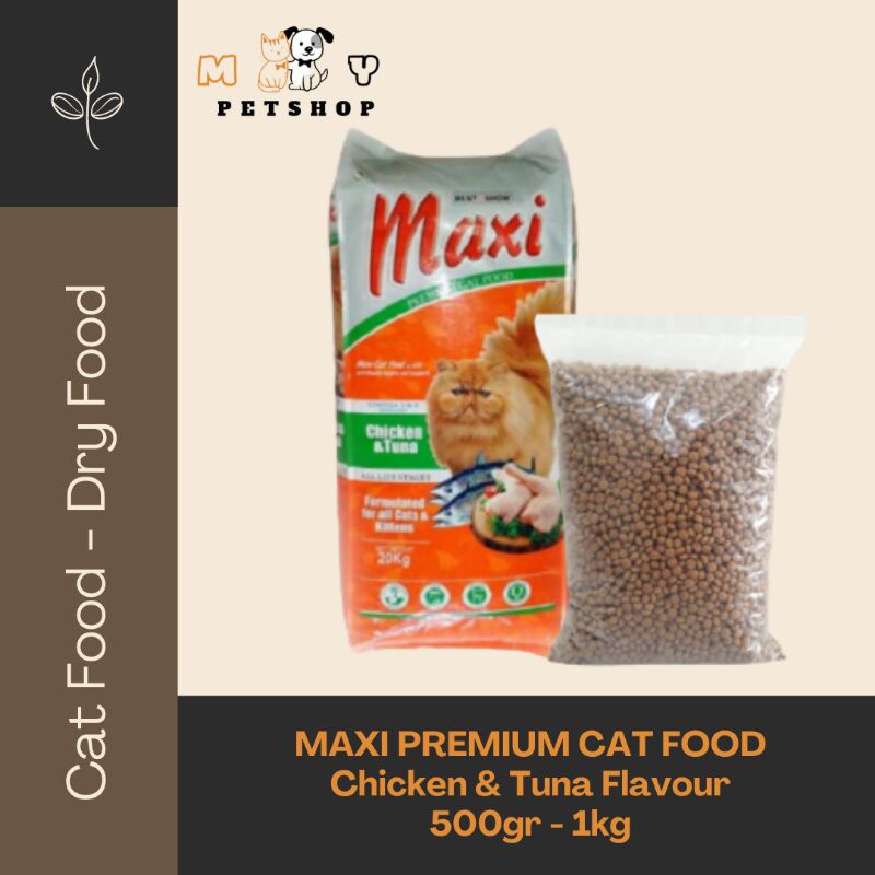 MAXI PREMIUM CAT FOOD Makanan Kering untuk Kucing Dewasa dan Kitten