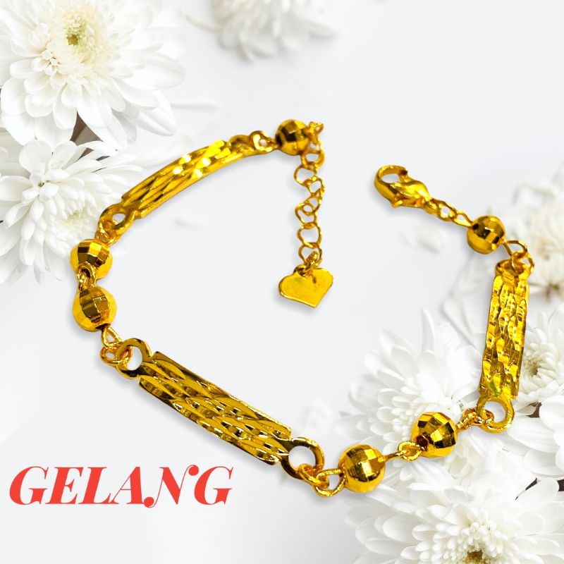 gelang tangan wanita//gelang lapis emas//perhiasan//gelang