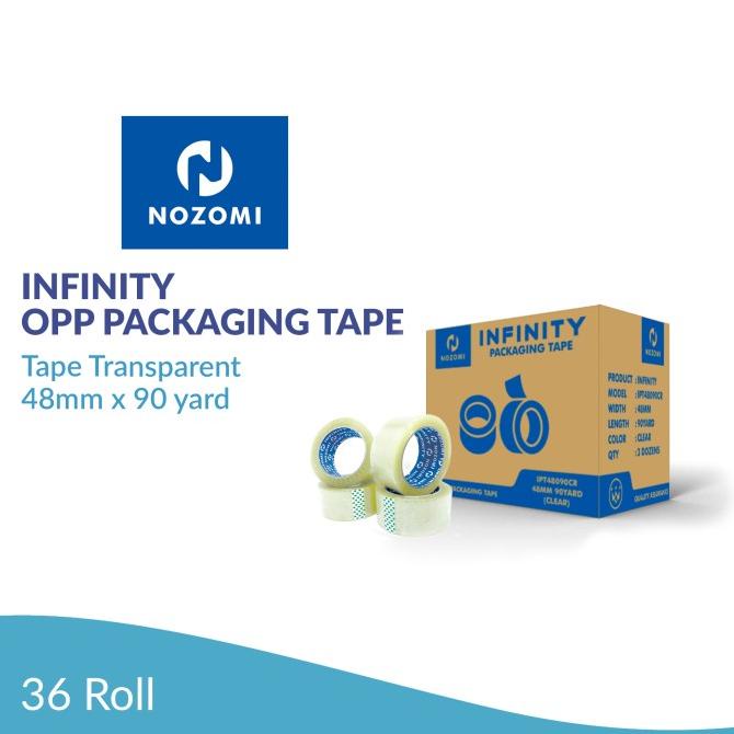 

SALE [GROSIR] Lakban Bening 48mm x 90 yard Nozomi Infinity / 3 Lusin / 36
