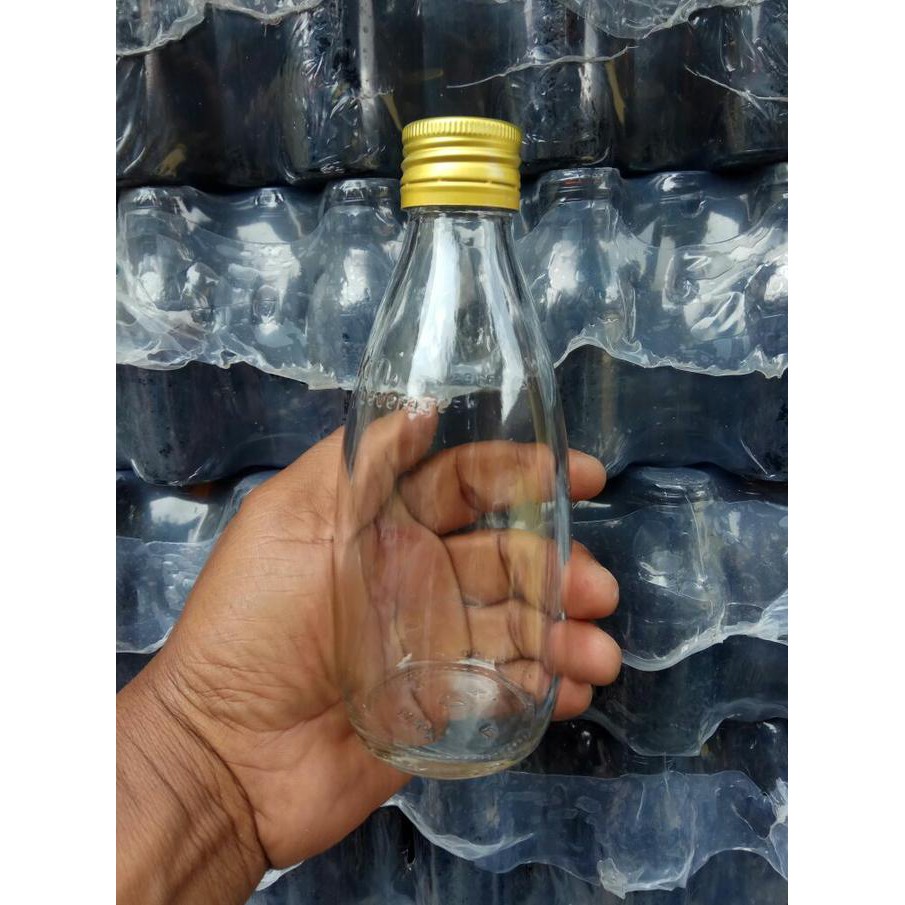 BOTOL KACA BENING 250 ML / BOTOL CLEAR / BOTOL TUTUP SENG SEGEL