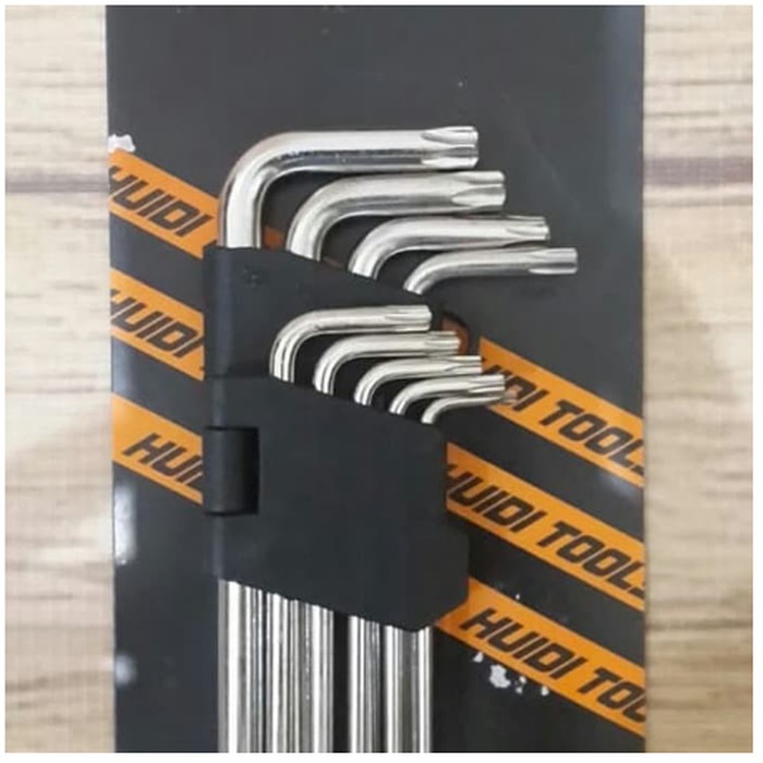 Kunci L Panjang Ujung bintang Set 9 PCS Hex Key Wrench long star