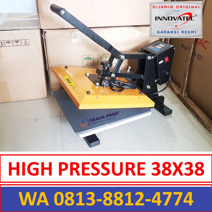 Mesin Hotpress Kaos 38x38 Alat Heat Pres Pemanas Sablon Baju Innovatec