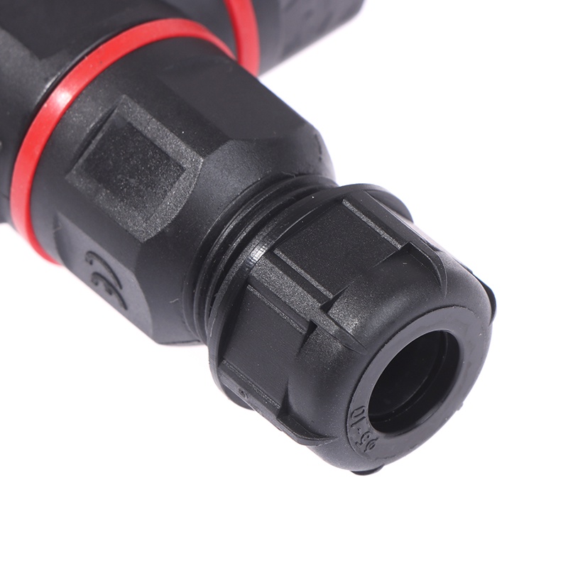 DEID IP68 Waterproof connector T Shape 3 Pin 250V 24A Cable Wire Gland Sleeve connect 210916