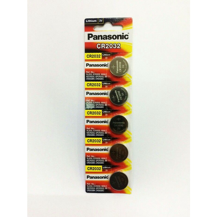 BATERAI CMOS PANASONIC CR2032 ISI 1 LEMBAR ISI 5PCS ORIGINAL