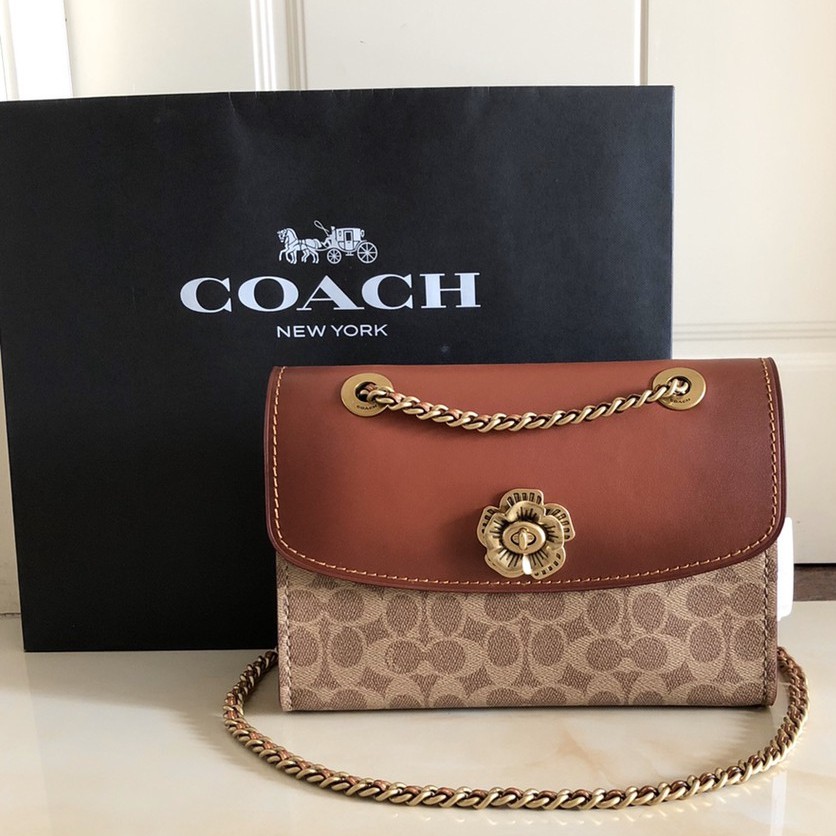 COACH Tas Wanita Tas Selempang F30585 tas selempang wanita rantai import  Printed handbags  shoulder