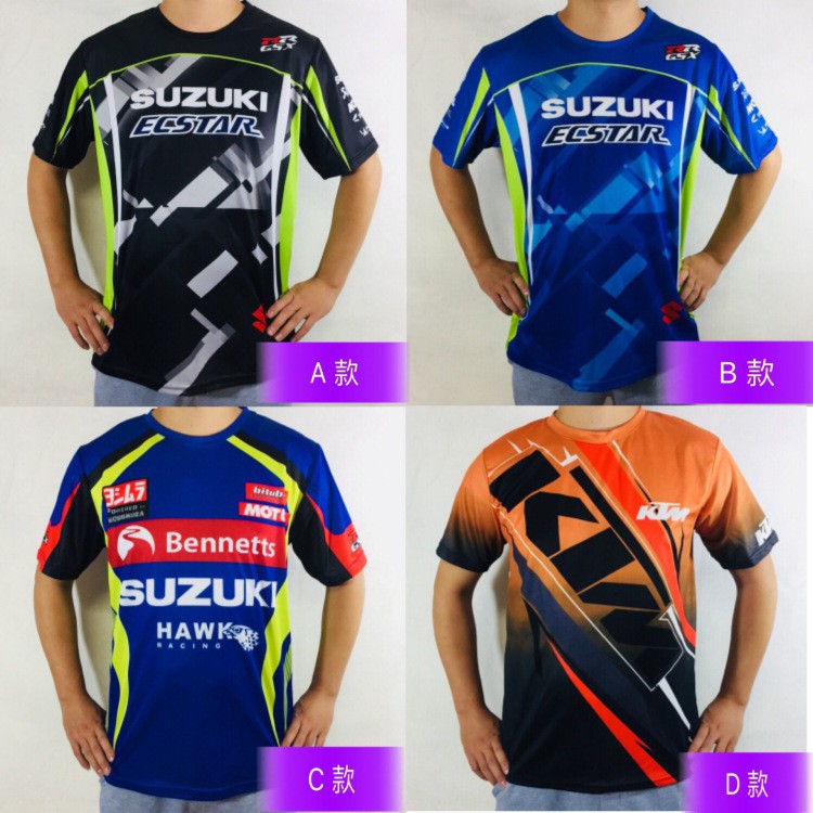 Ktm Kaos  T shirt Lengan Pendek Quick  Dry  Motif Tulisan 