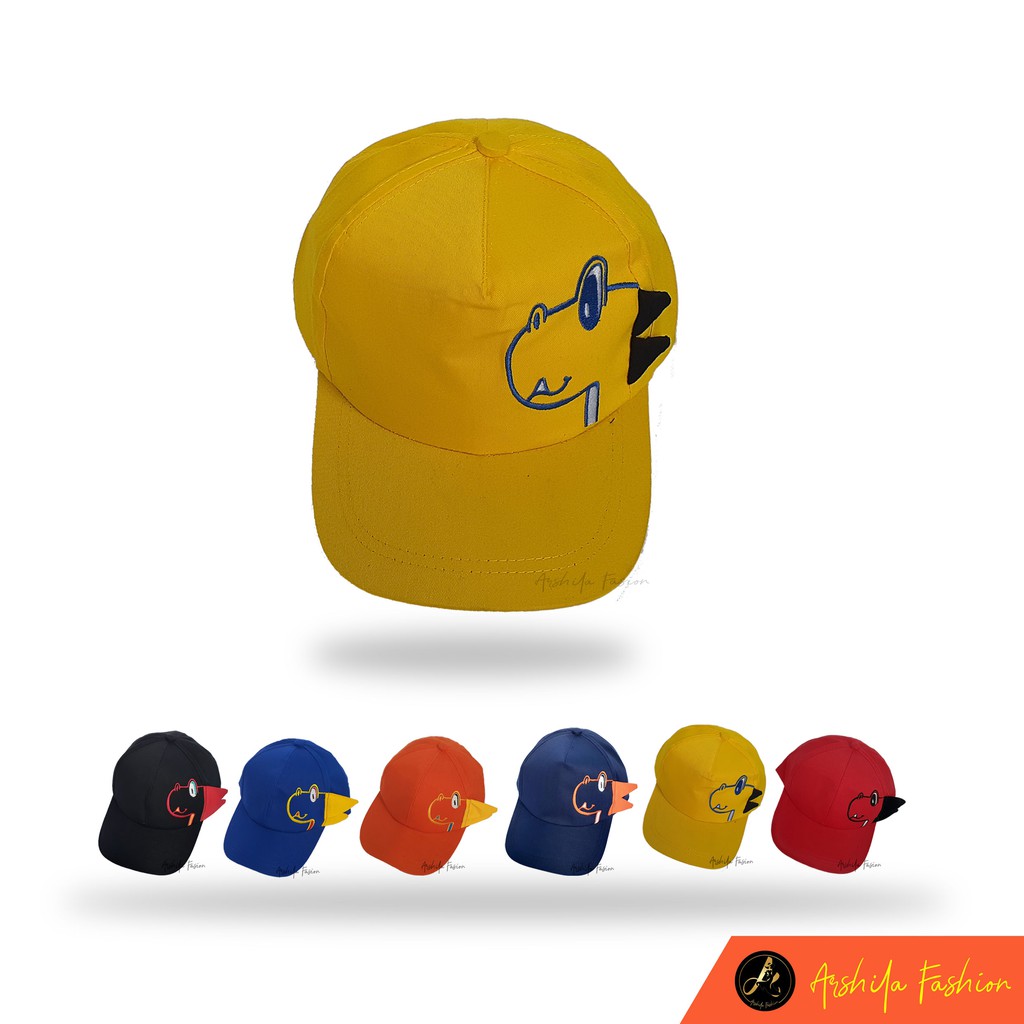 Topi Anak Bordir Dino / Topi Bassball Anak Bordir Dinosaurus / Arshila_fashion