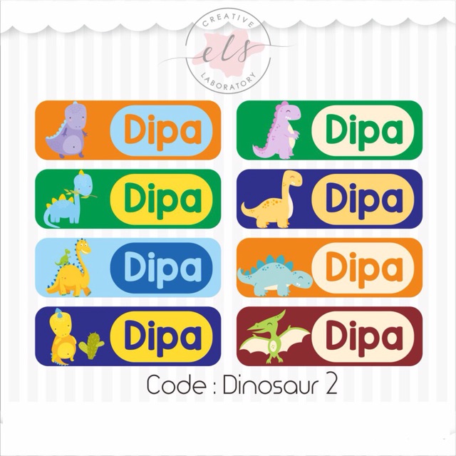

stiker label nama custom waterproof anti air