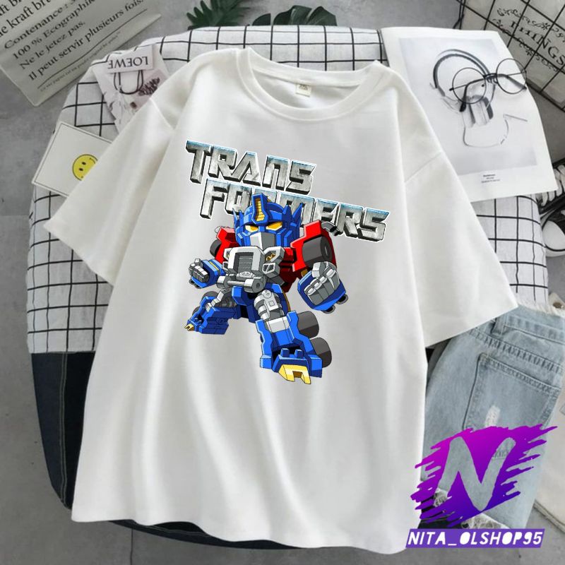 baju anak transpormer kaos anak robot transpormers animasi lucu kaos atasan anak