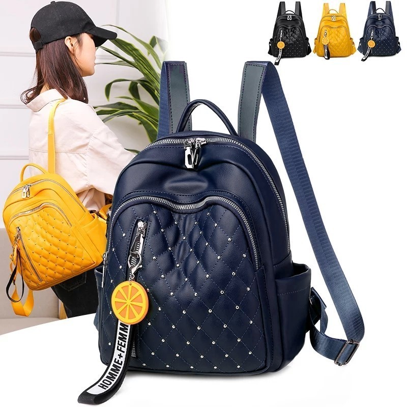 TAS BACKPACK STYLISH LEMON STUDE SINTETIS