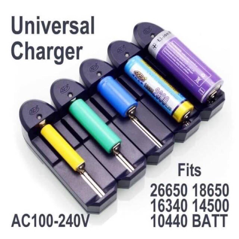 CHARGER BATEREI UNIVERSAL 1 Slot Baterai 18650 CHARGER DESKTOP