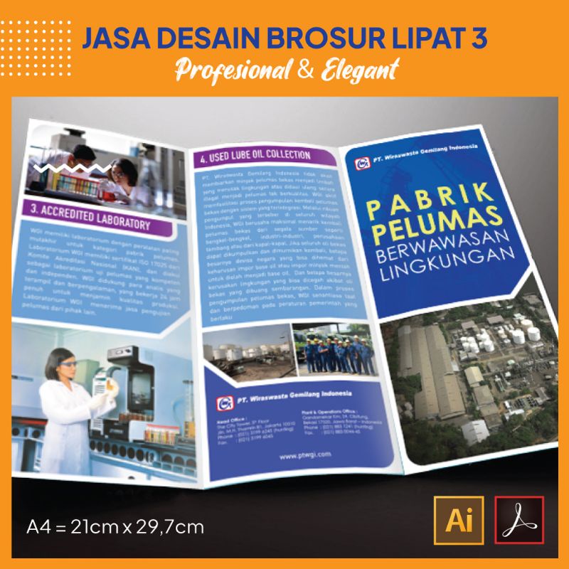 Jual Jasa Desain Brosur Lipat 3 Trifold Profesional Dan Elegant Shopee Indonesia