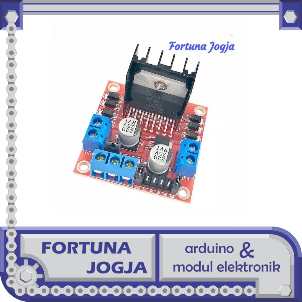 Modul L298N Dual H Bridge DC Stepper Motor Drive Controller Board Arduino Module