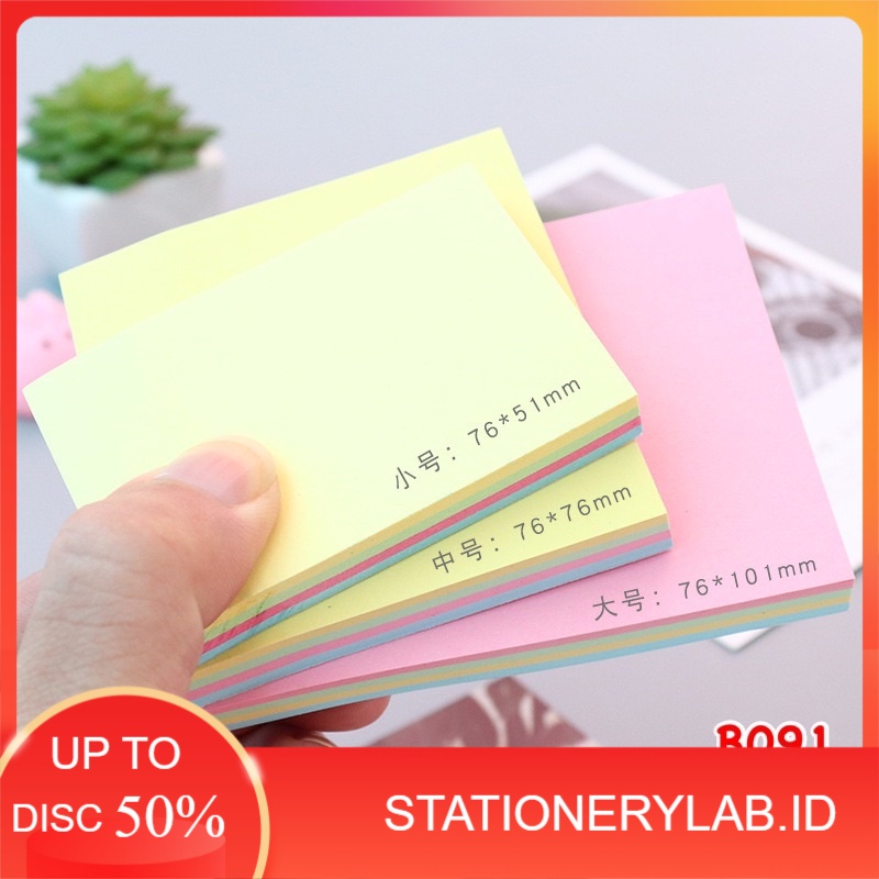 

LAB B091 STICKY NOTE POLOS UKURAN KECIL PERSEGI MEMO WARNA WARNI