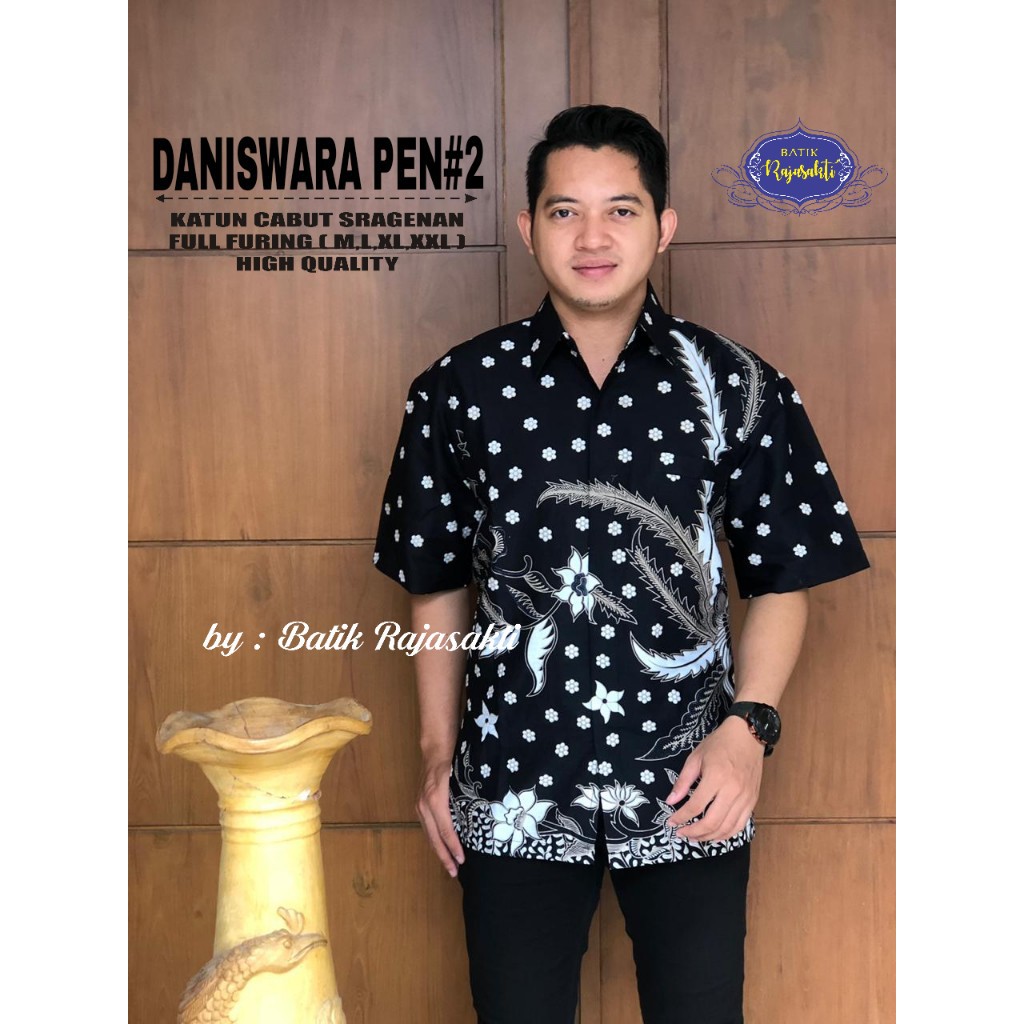 DANISWARA RAJASAKTI KEMEJA BATIK SOLO PRIA LENGAN PENDEK LAPIS FURING ATASAN BATIK PREMIUM MODERN KATUN HALUS BAHUWIRYA  BANAMITRA BANAMITRA PUTIH BANGSAWAN BAYU PUTRA BERLIAN BIRU BHARATAYUDA BIMASENA BIRENDRA BIRU INDAH BRAHMAKERTA BRAHMAKERTA MERAH