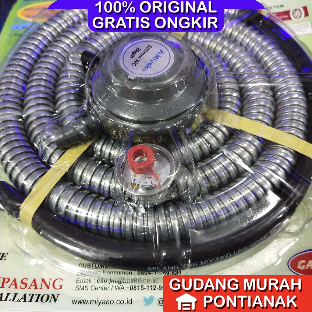 Selang gas dan Regulator Miyako RMS-206