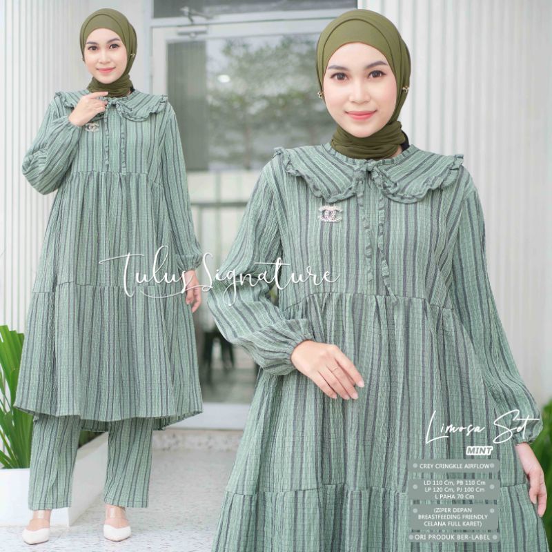 LIMOSA SET BY TULUS SIGNATURE (ONE SET WANITA) Setelan muslimah polos modern rekomended