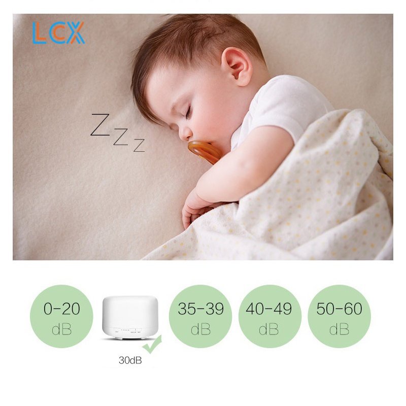 LCX Diffuser Humidifier Putih Ultrasonic Aromaterapi Diffuser Humidifier 500ml Air Purifier 500ml VS-1850