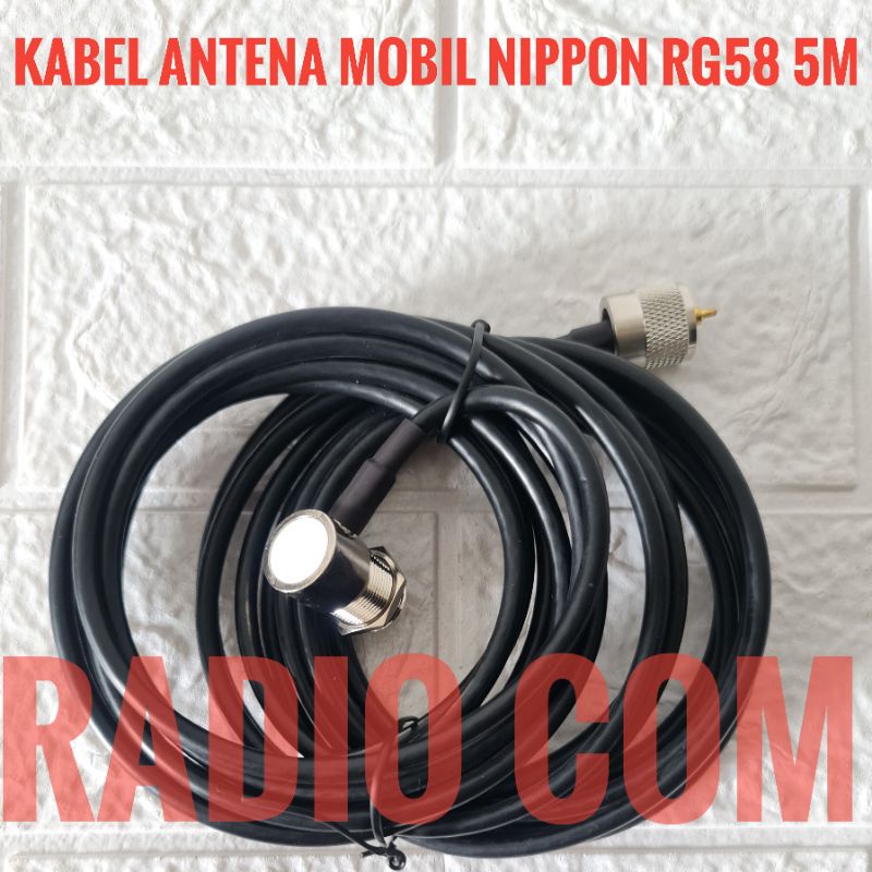 KABEL NIPON RG58 5 METER CABLE RG58 KABEL ANTENNA MOBIL / KABEL NIPPON ANTENA RADIO RIG MOBIL KABEL RG58 NIPON MURAH