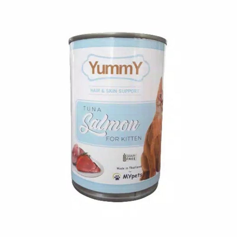 Makanan Kucing Yummy Kaleng 400gr Kitten Tuna Salmon/ Shrimp/ Chicken/ Adult Red / Wet Cat Food