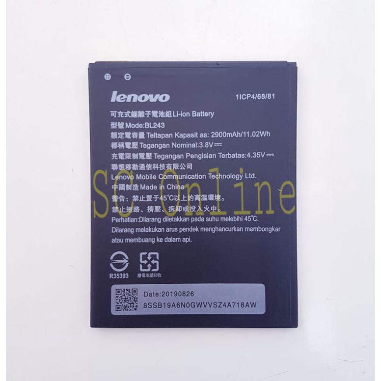 Baterai Original Lenovo A7000a A7000 a plus Batre Batrai Batre Battery Batrei