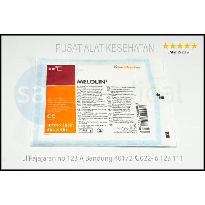 MELOLIN 10X10 PERBAN LUKA PENYERAP EKSUDAT RINGAN-MENENGAH BERKHASIAT