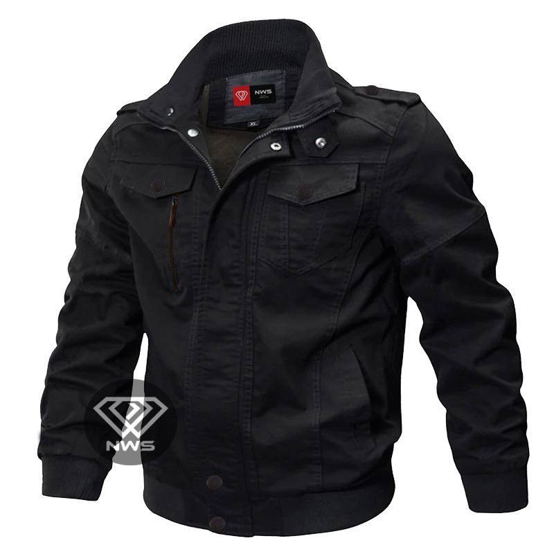 MnG Jaket Harrington Taslan Waterproof Anti Air Outdoor Flight Klasik Military Hunting Hiking Windproof