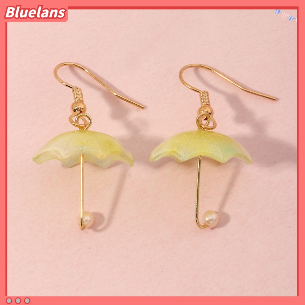 1 Pasang Anting Kait Wanita Bentuk Payung Warna Kontras Untuk Pernikahan