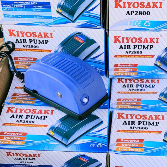 Kiyosaki AP 999 Pompa Aerator 1 Lubang Airpump Gelembung Udara Low Noise