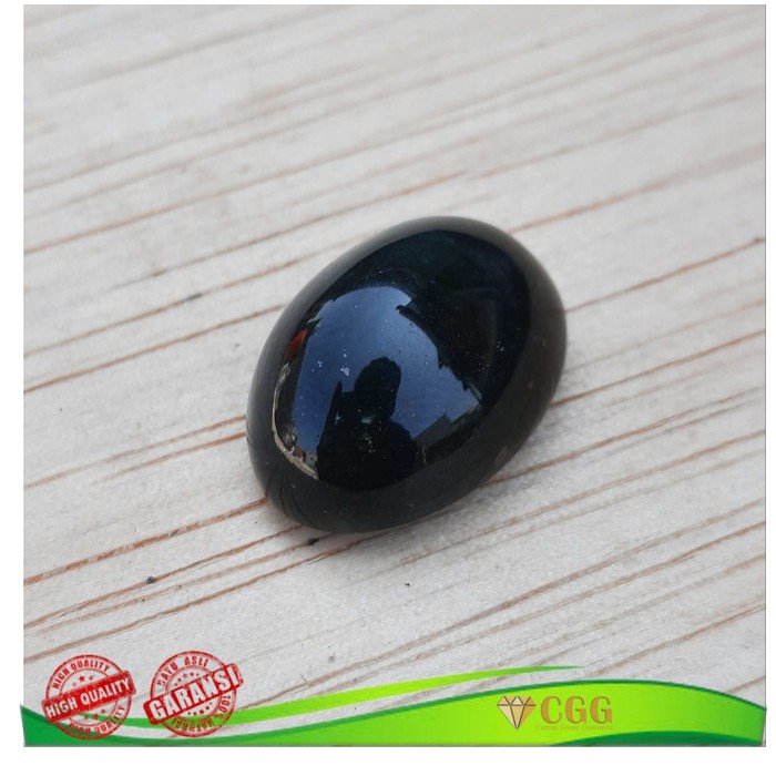 Batu Akik Natural Giok Hitam Black Jade Garansi Asli