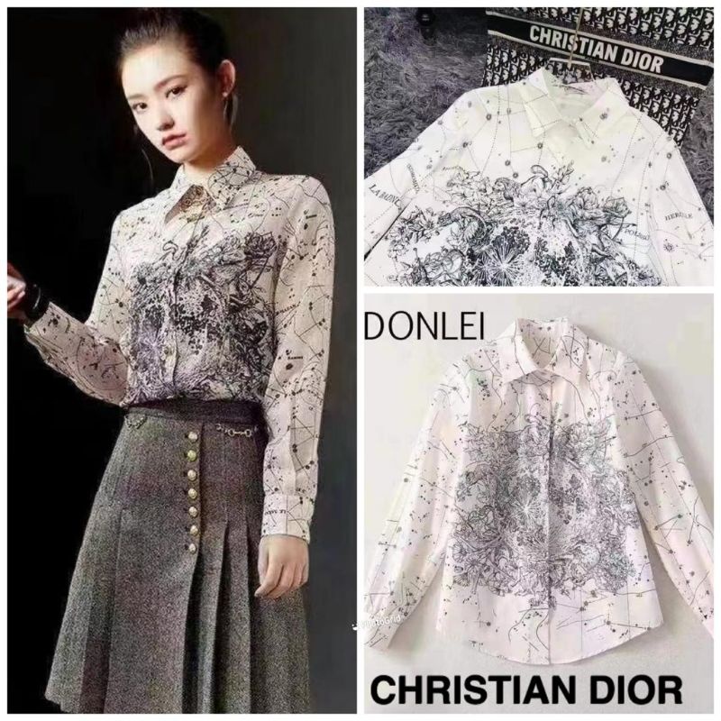 KEMEJA DIOR PREMIUM - KEMEJA IMPORT - CHRISTIAN DIOR - ATASAN IMPORT - KEMEJA WANITA - ATASAN WANITA