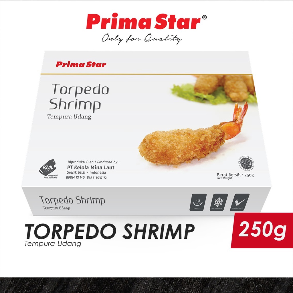 Jual Prima Star Torpedo Shrimp 250 Gr Tempura Udang Lapis Tepung Roti