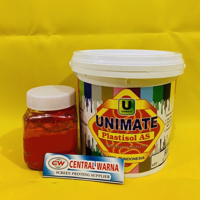 

Tinta Sablon Distro Plastisol Unimate AS Merah - 200Gr