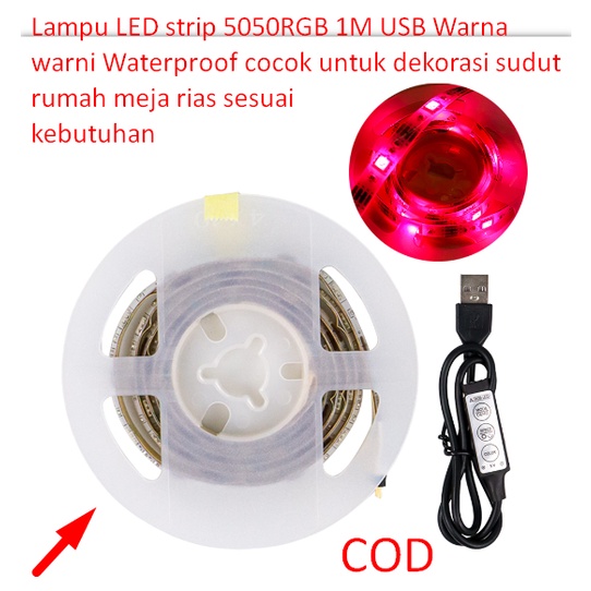 Jual Lampu LED Strip 5050RGB 1M USB Warna Warni Waterproof Cocok Untuk ...